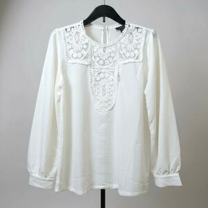 Halogen Women’s Crochet & Crepe Blouse